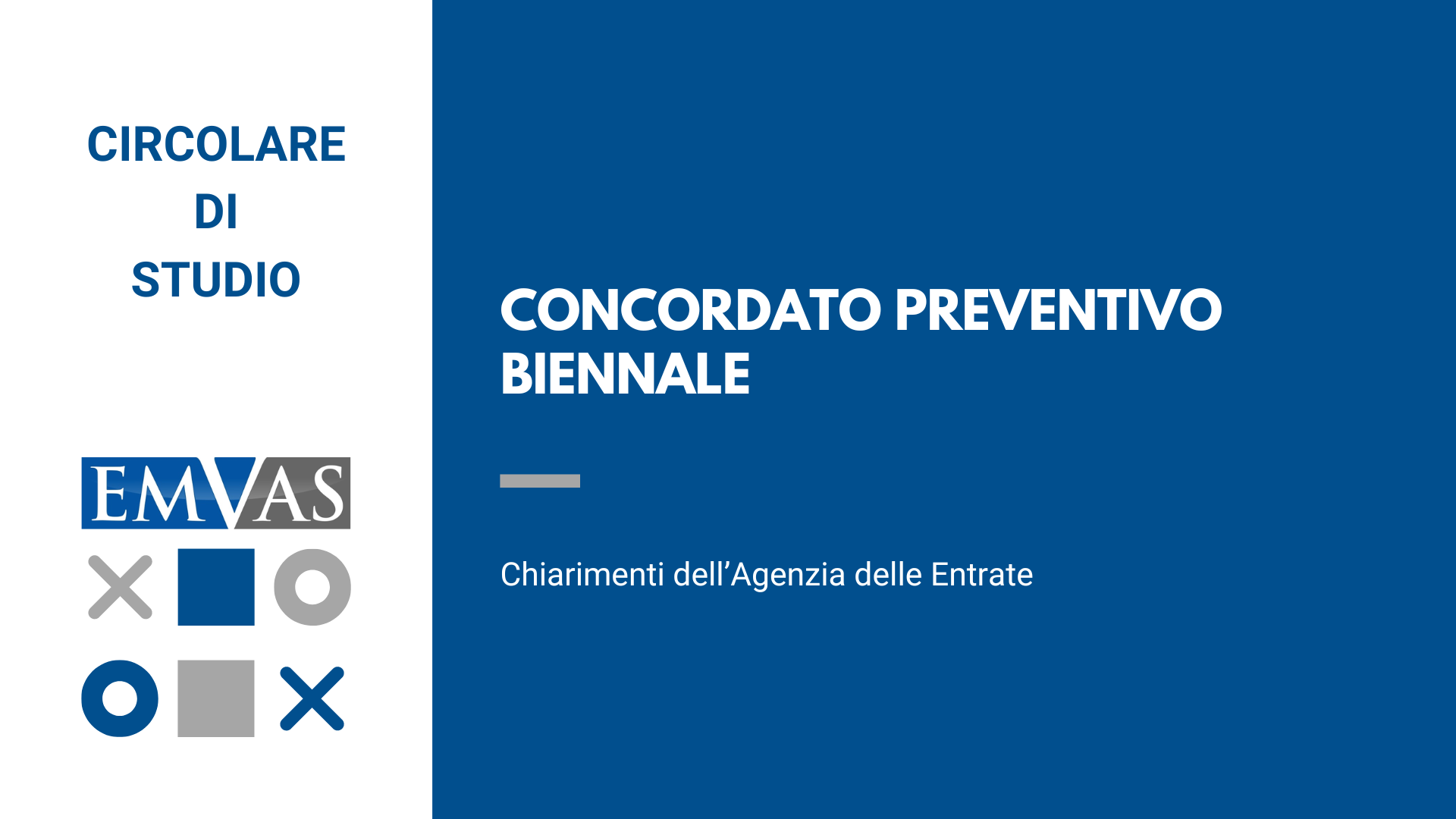 Concordato preventivo biennale