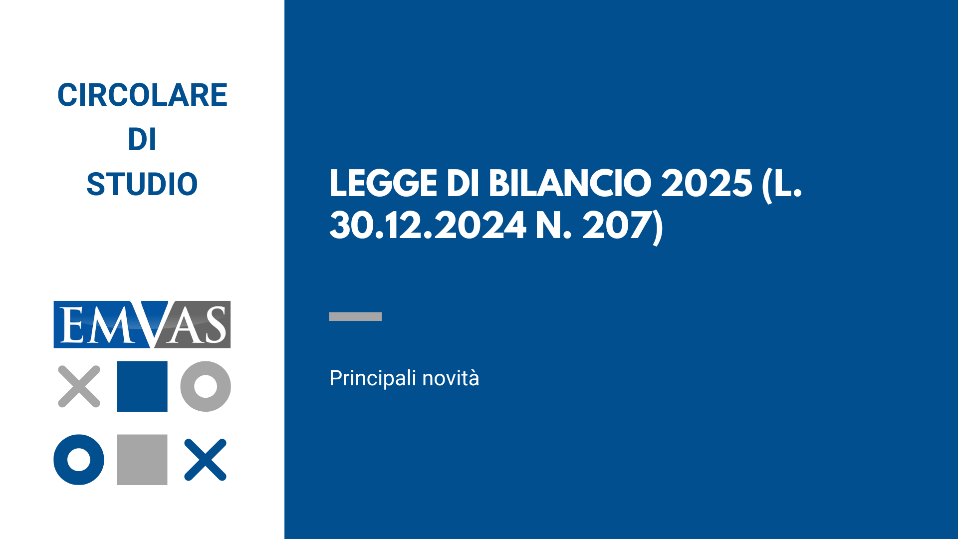 Legge di bilancio 2025